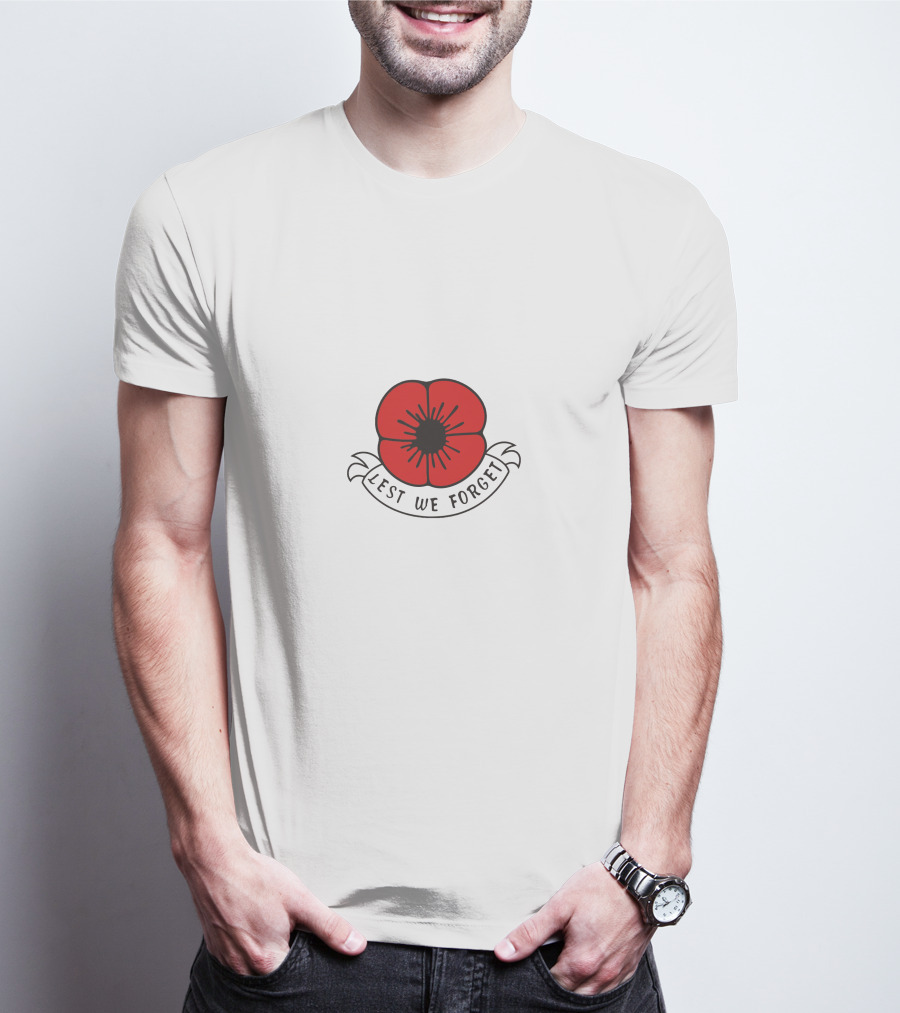 Lest We Forget Remembrance Poppy T-Shirt