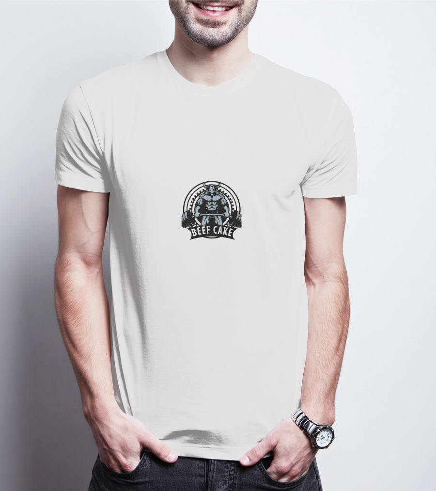 Beef Cake Bodybuilder Lifting Weights T-Shirt