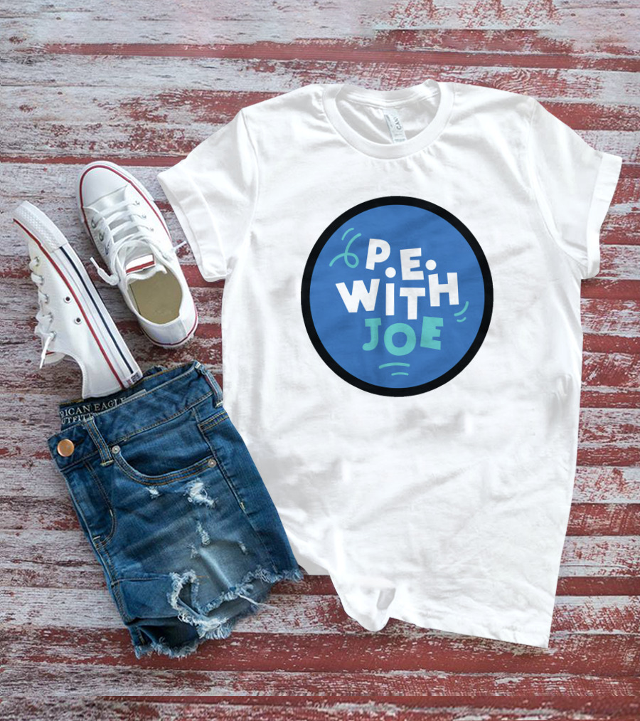 P.E. With Joe Fitness Icon Blue Circle T-Shirt