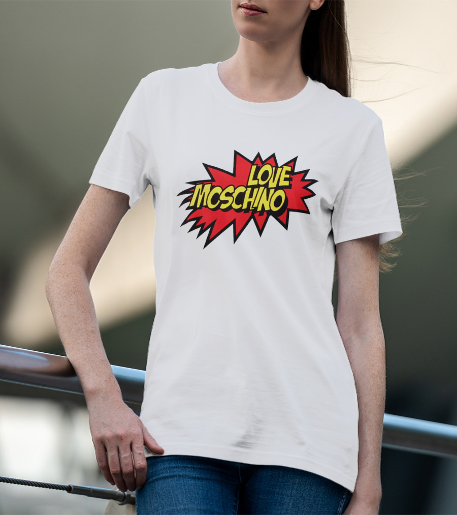 Love Moschino Comic Book Style Burst T-Shirt
