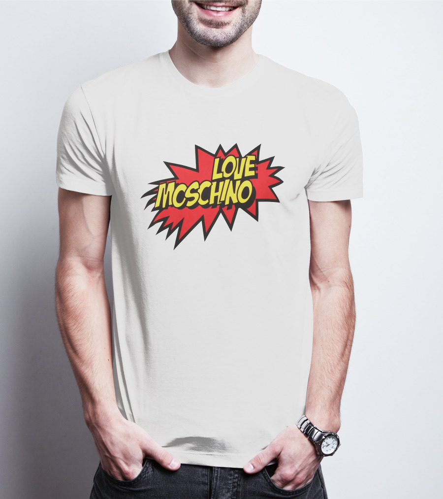 Love Moschino Comic Book Style Burst T-Shirt