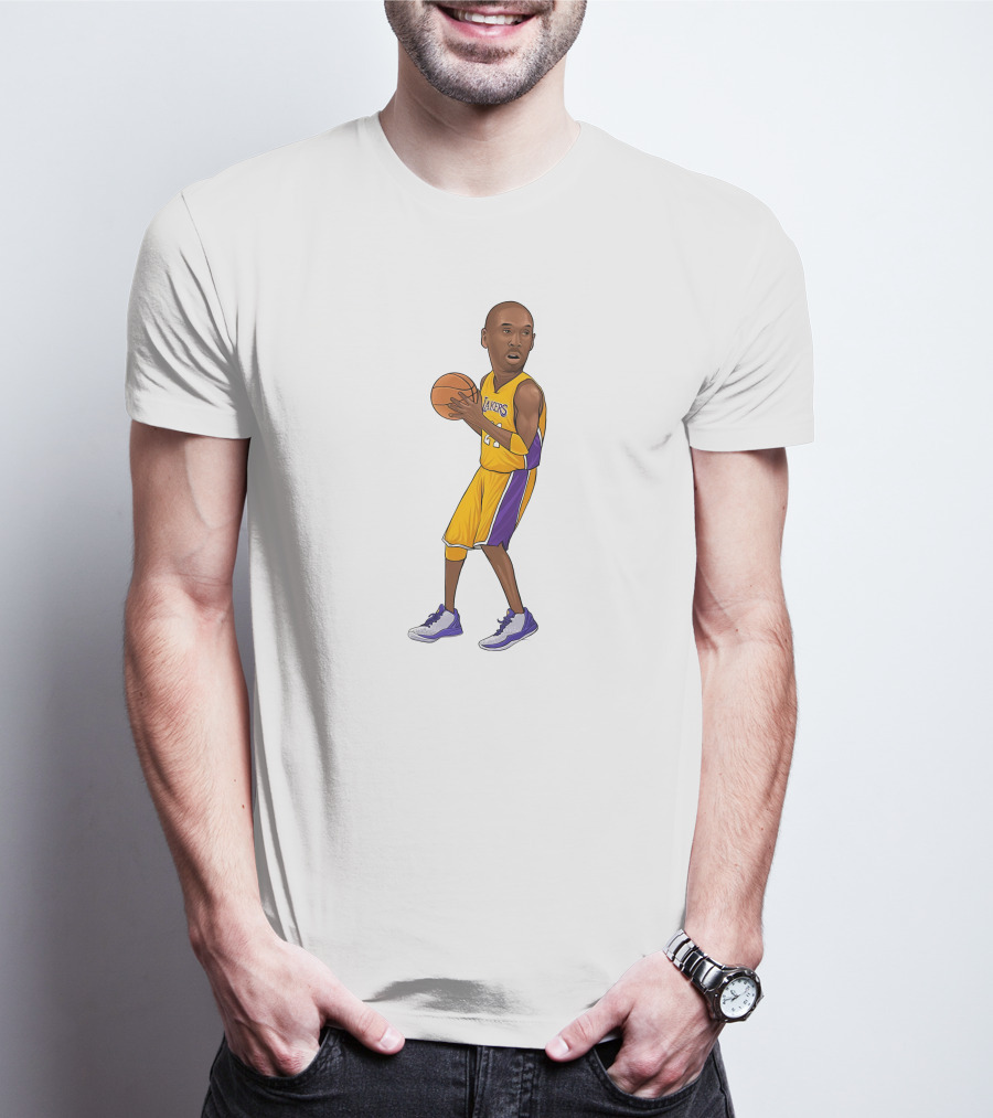 Lakers Kobe Basketball Player In Action T-Shirt