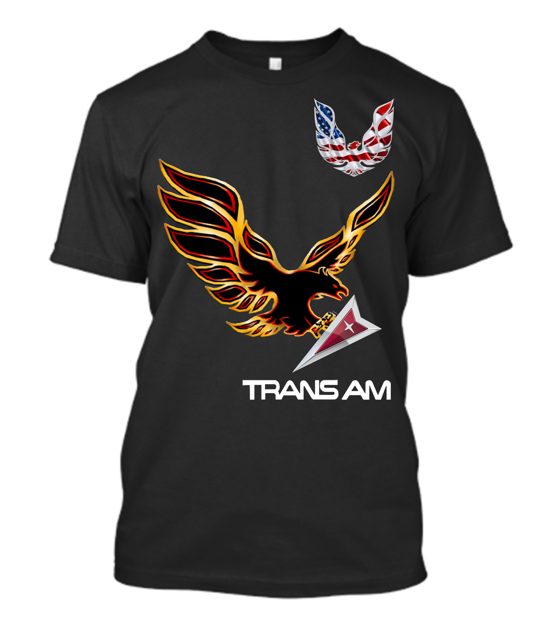 TRANSAM Firebird Eagle American Flag T-Shirt