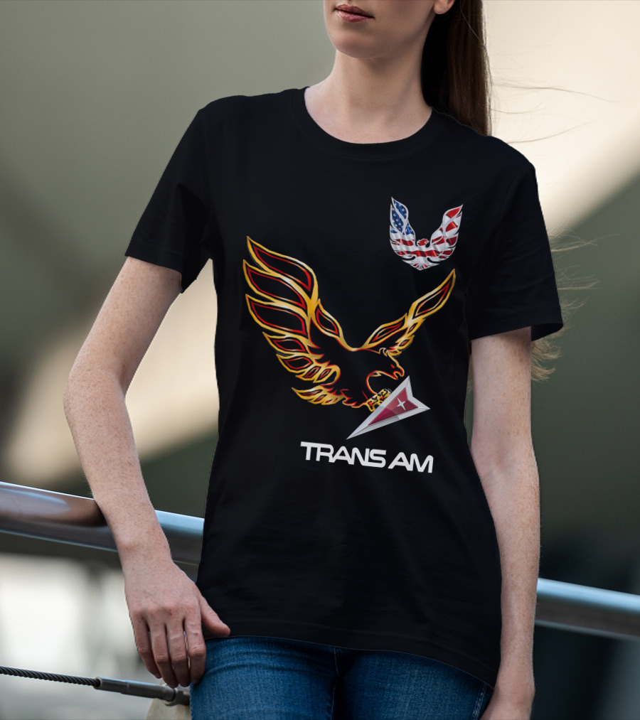 TRANSAM Firebird Eagle American Flag T-Shirt