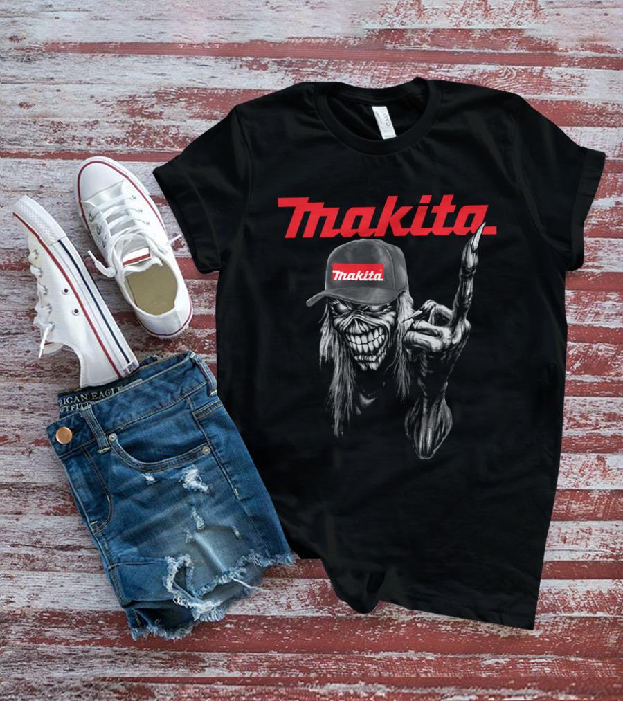 Makita Skeleton Rock Hand Gesture T-Shirt
