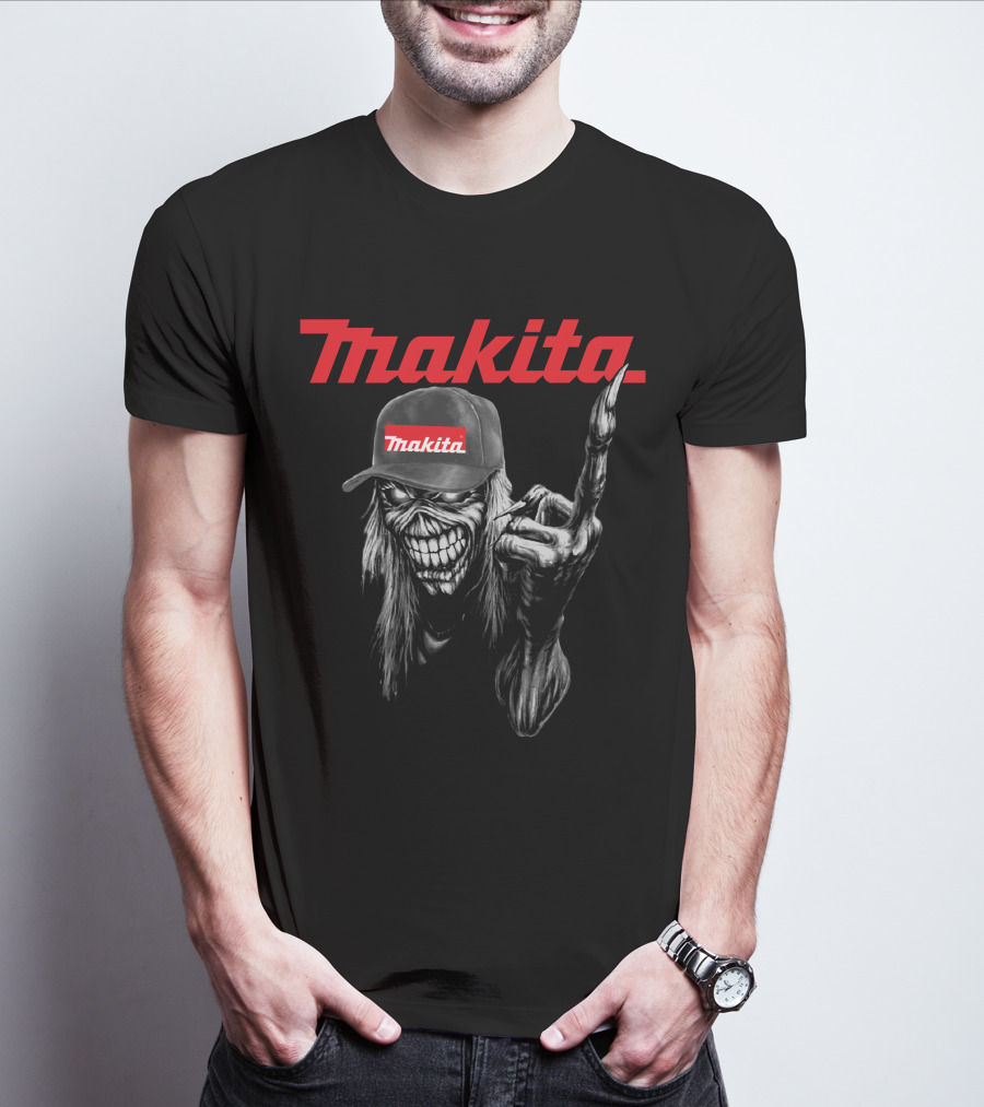 Makita Skeleton Rock Hand Gesture T-Shirt