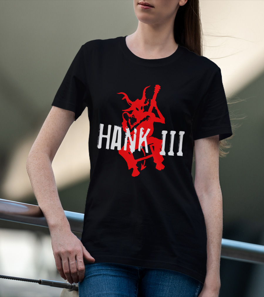 Hank III Red Devil Playing Guitar T-Shirt