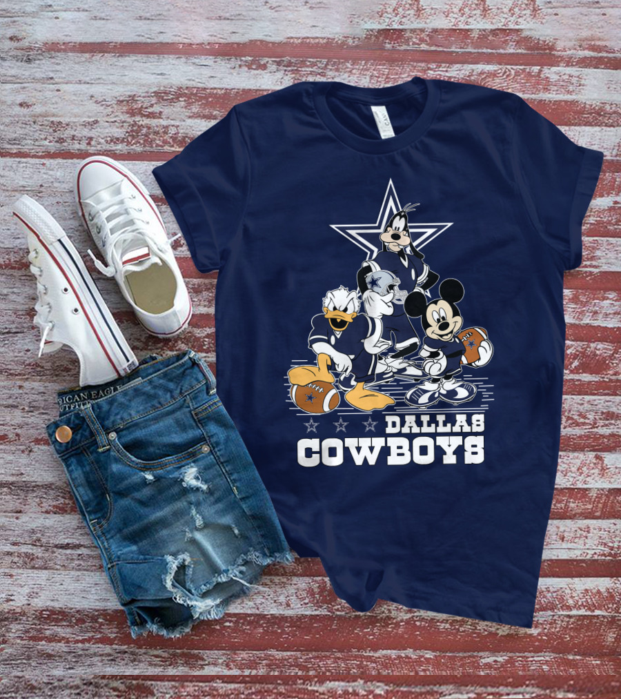 Dallas Cowboys Mickey Donald Goofy Football Team T-Shirt