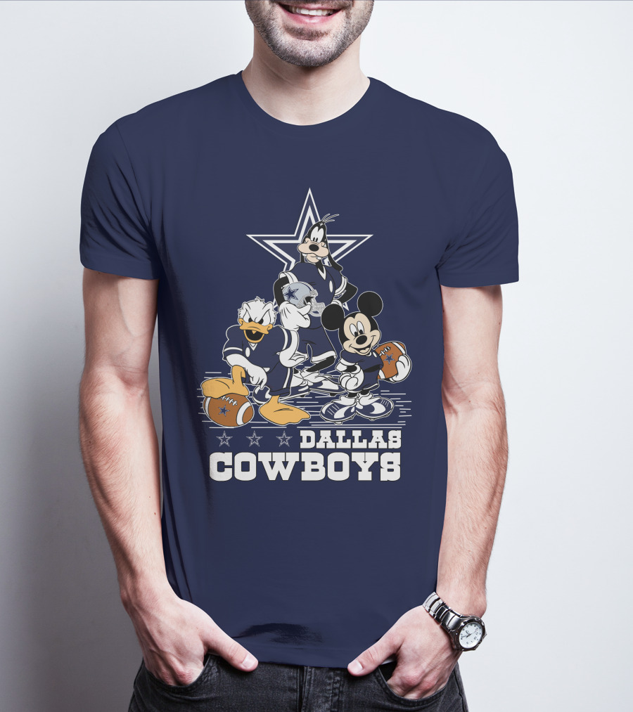 Dallas Cowboys Mickey Donald Goofy Football Team T-Shirt