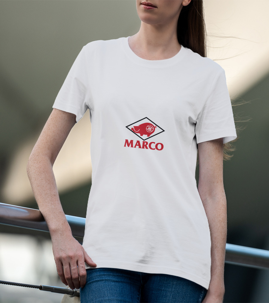 MARCO Pig Logo Red Black Diamond T-Shirt