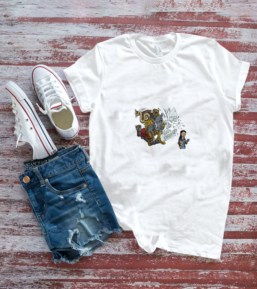 AOCMerch Socialism Satire Comic Character Scene T-Shirt