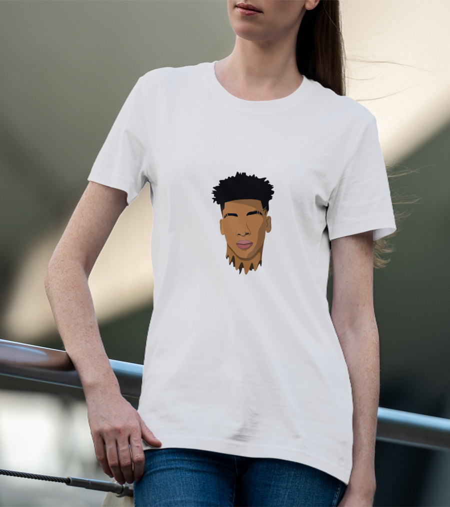 NLE Choppa Stylized Portrait Face T-Shirt