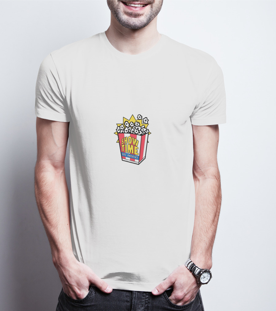 SHOW TIME LOS ANGELES Bawskee Popcorn T-Shirt