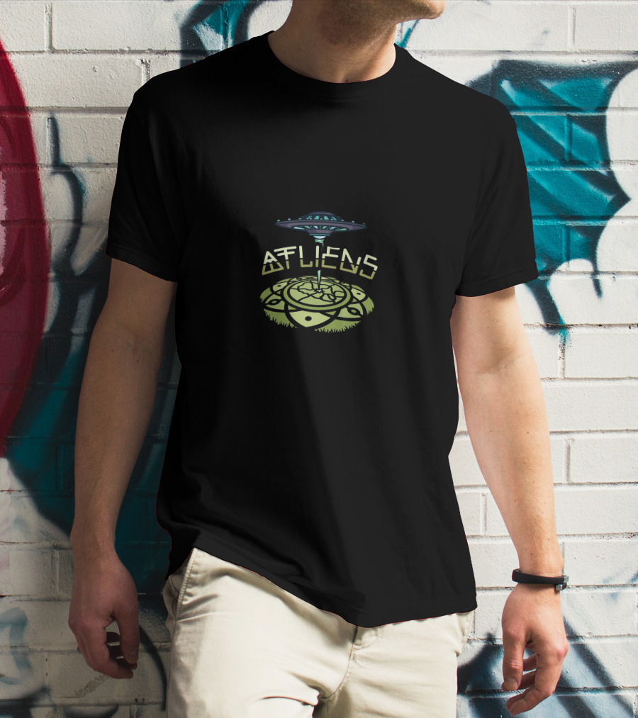 Atliens UFO Crop Circle Extraterrestrial T-Shirt