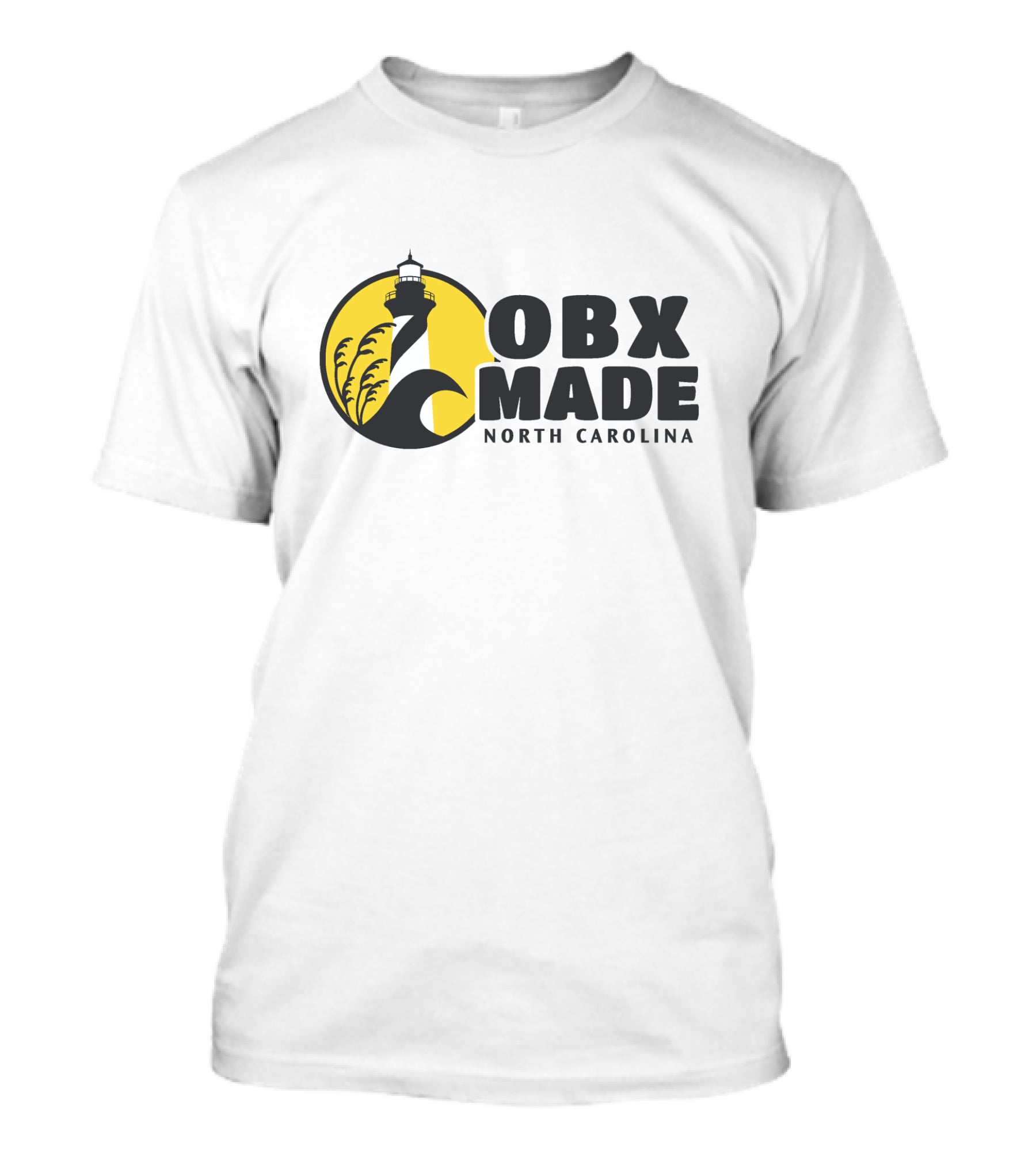 OBX Made North Carolina Lighthouse Wave Badge T-Shirt