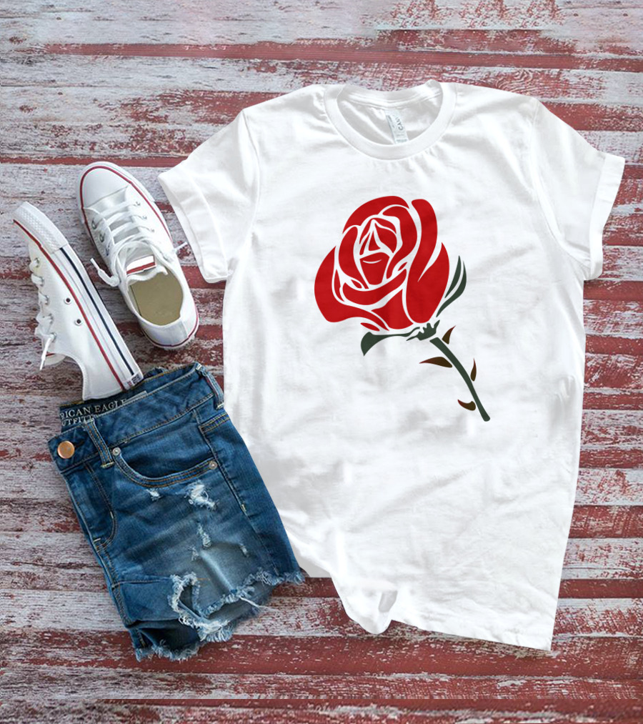 Roze Red Rose Blossom Iconic T-Shirt