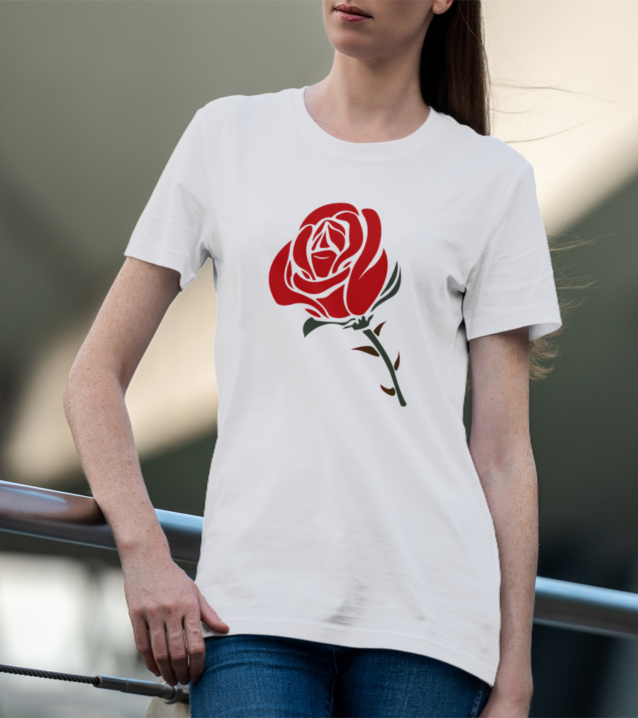 Roze Red Rose Blossom Iconic T-Shirt