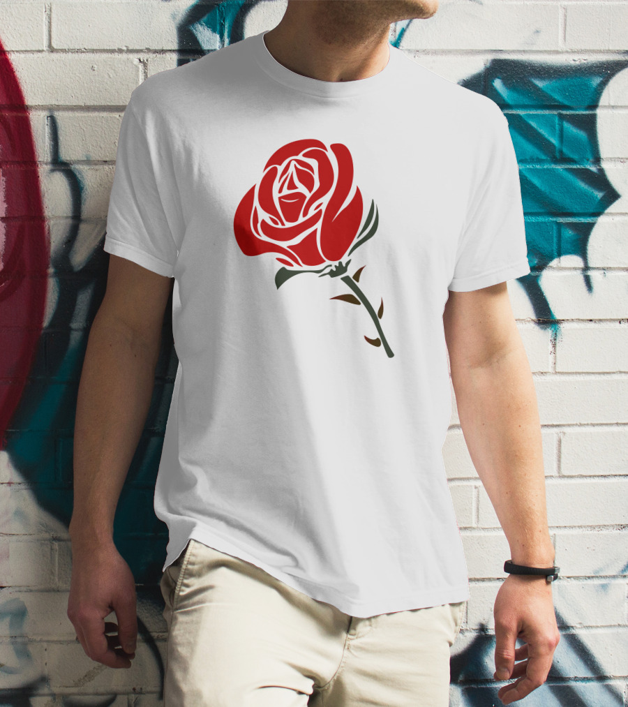 Roze Red Rose Blossom Iconic T-Shirt