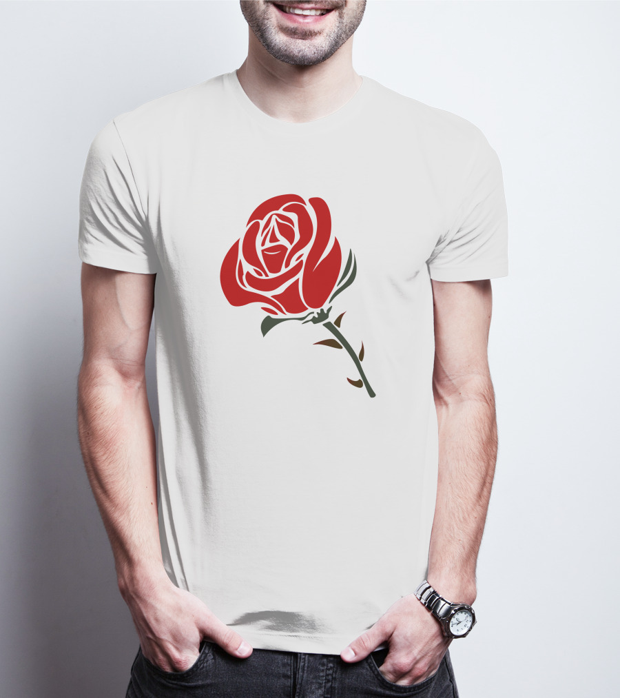 Roze Red Rose Blossom Iconic T-Shirt