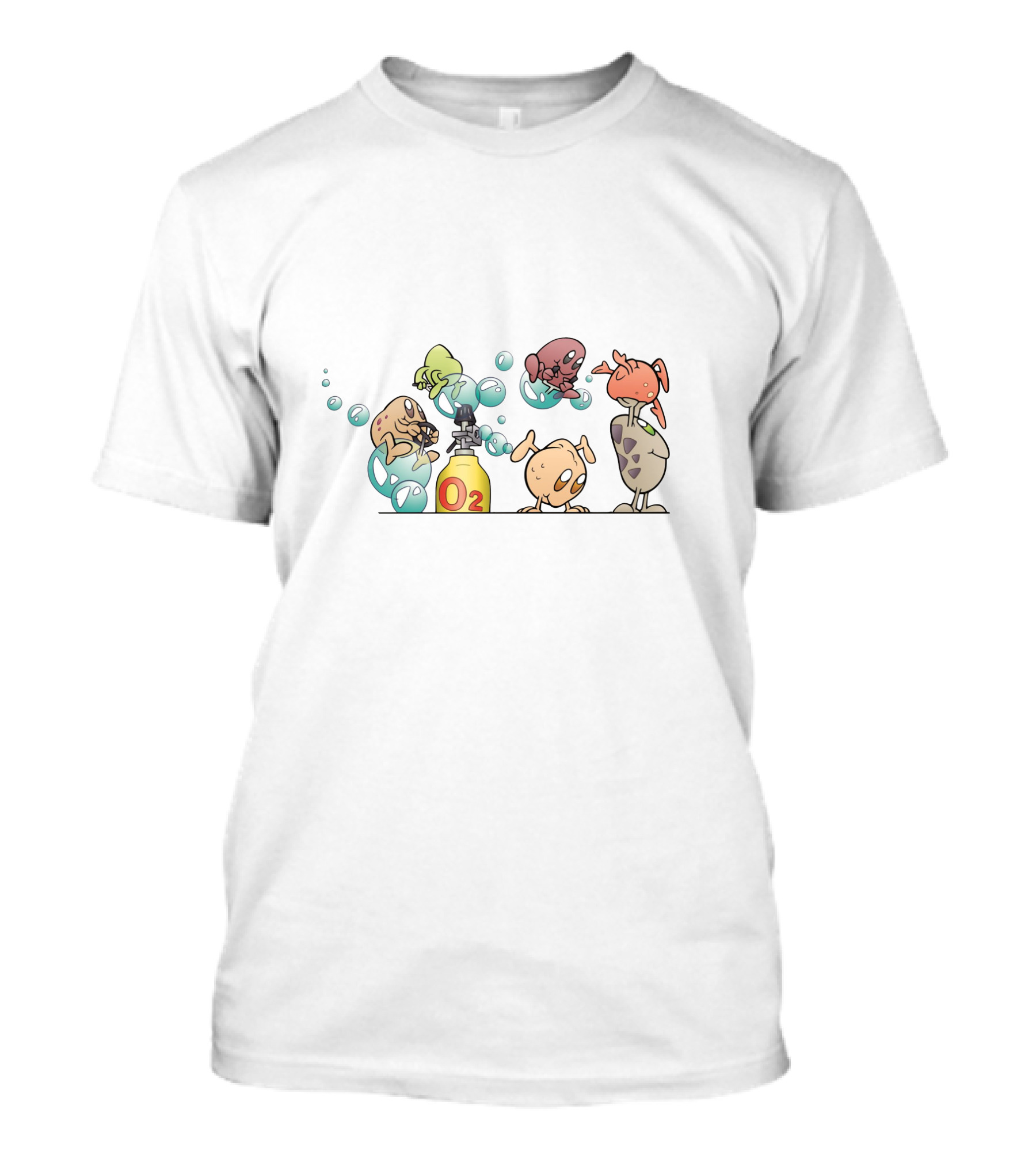 Della Vlogs Cartoon Fish Gathering With Oxygen Tank T-Shirt