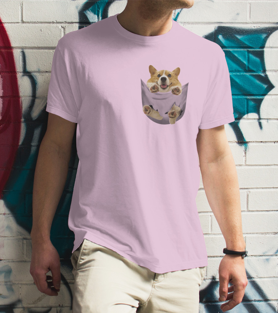 Lovely Corgi Pocket Pal T-Shirt