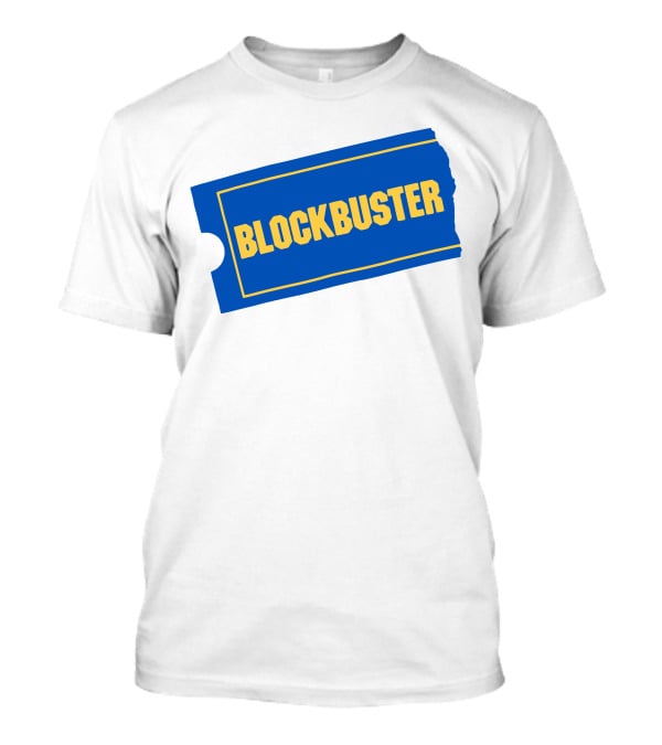 Blockbuster Blue Ticket Logo Nostalgia T-Shirt