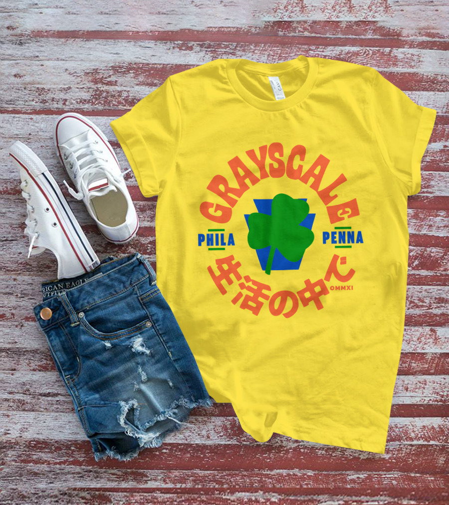 Grayscale Phila Penna Life OMMXI Shamrock T-Shirt