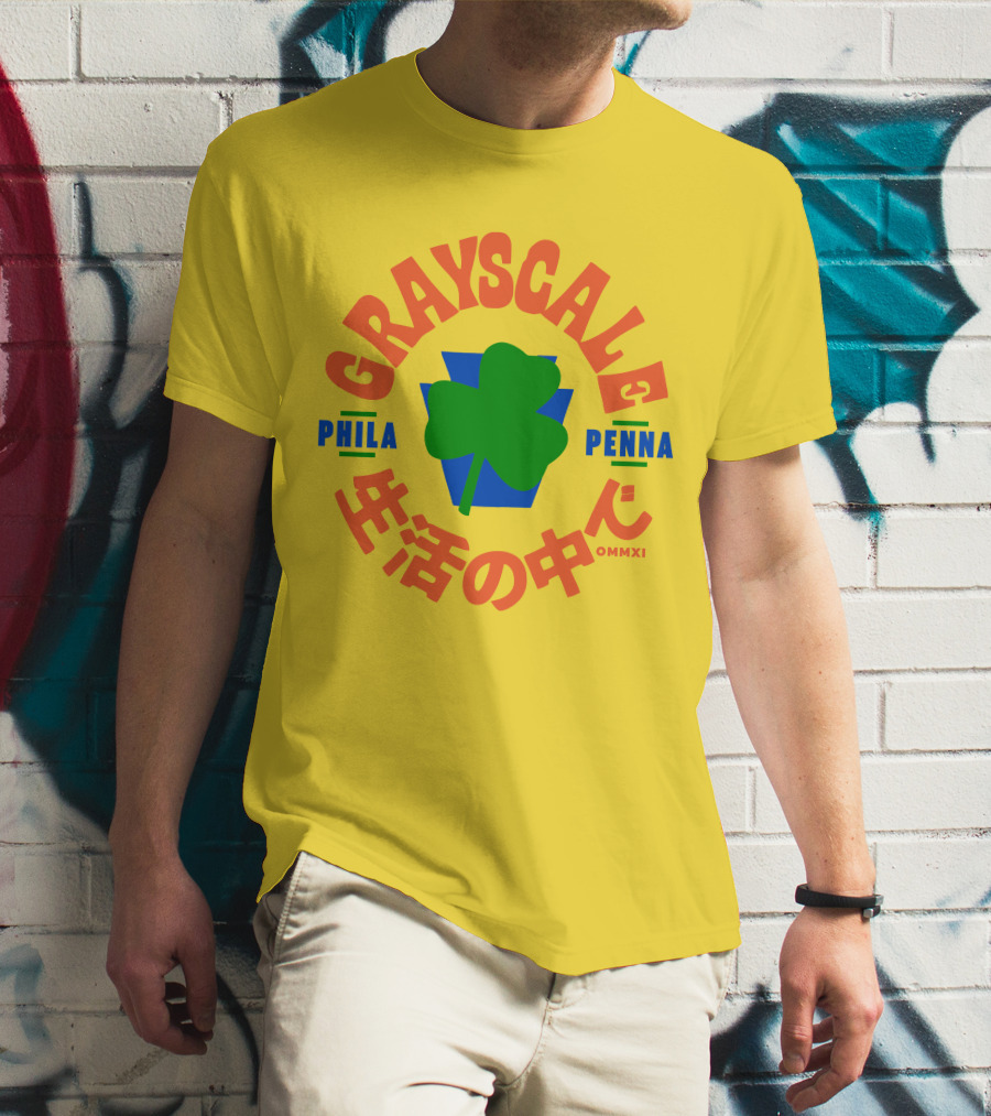 Grayscale Phila Penna Life OMMXI Shamrock T-Shirt