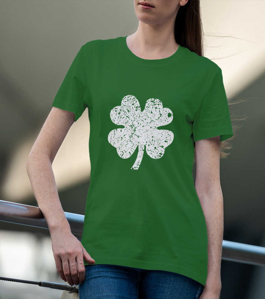 Four Leaf Clover St. Patrick's Day Green Lucky Charm T-Shirt