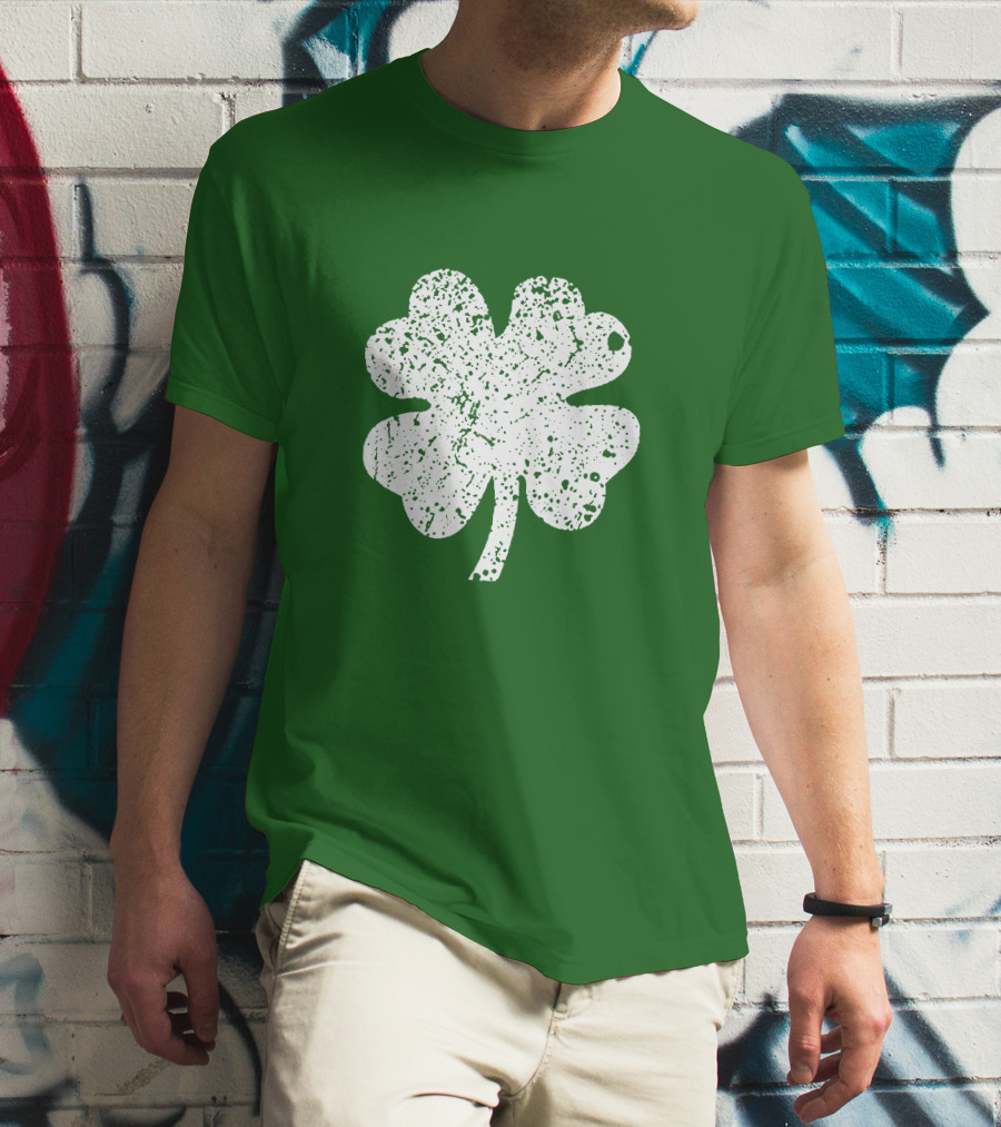 Four Leaf Clover St. Patrick's Day Green Lucky Charm T-Shirt
