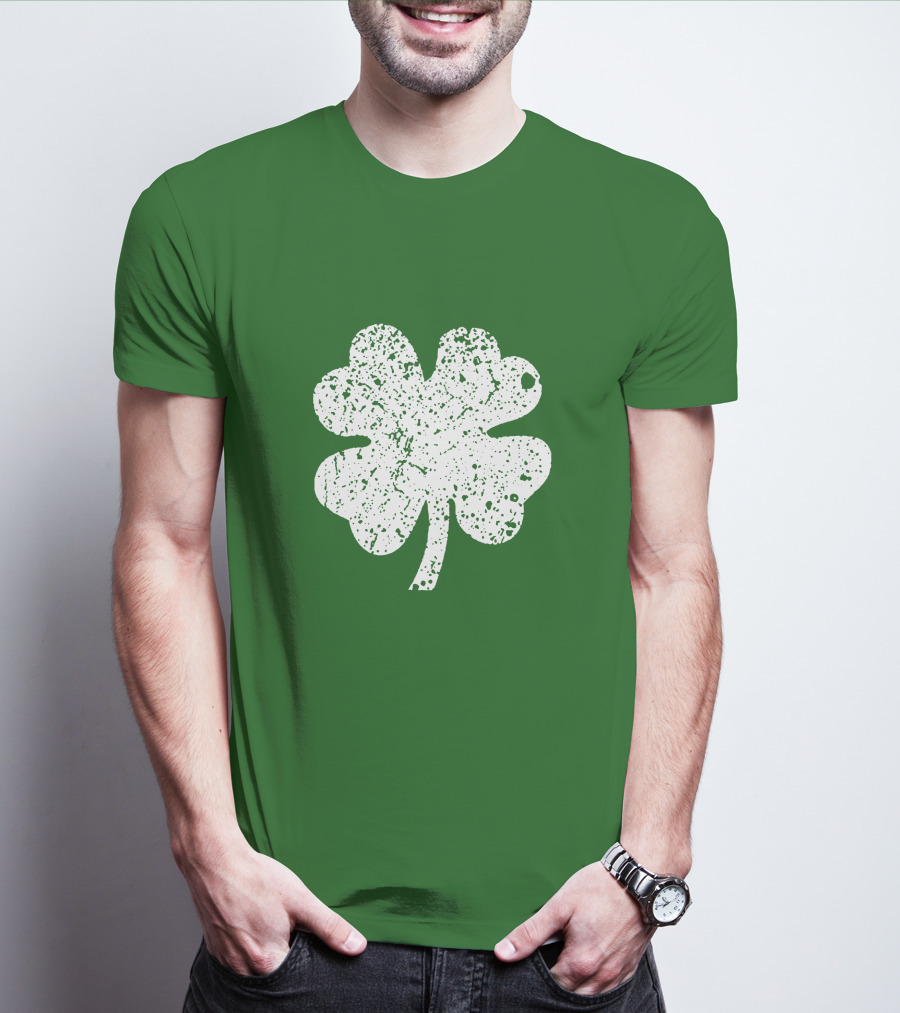 Four Leaf Clover St. Patrick's Day Green Lucky Charm T-Shirt