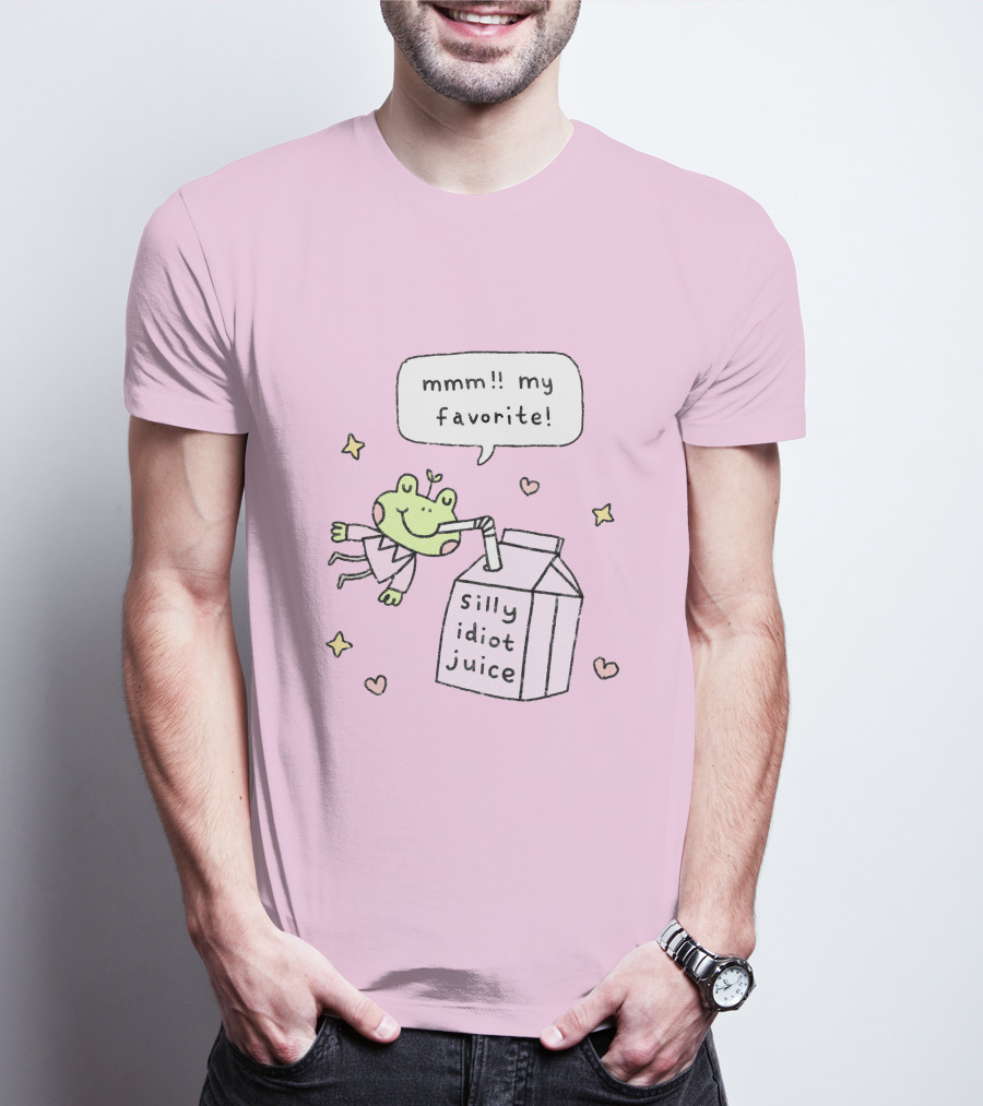 Mmm My Favorite Silly Idiot Juice Frog With Stars And Hearts T-Shirt