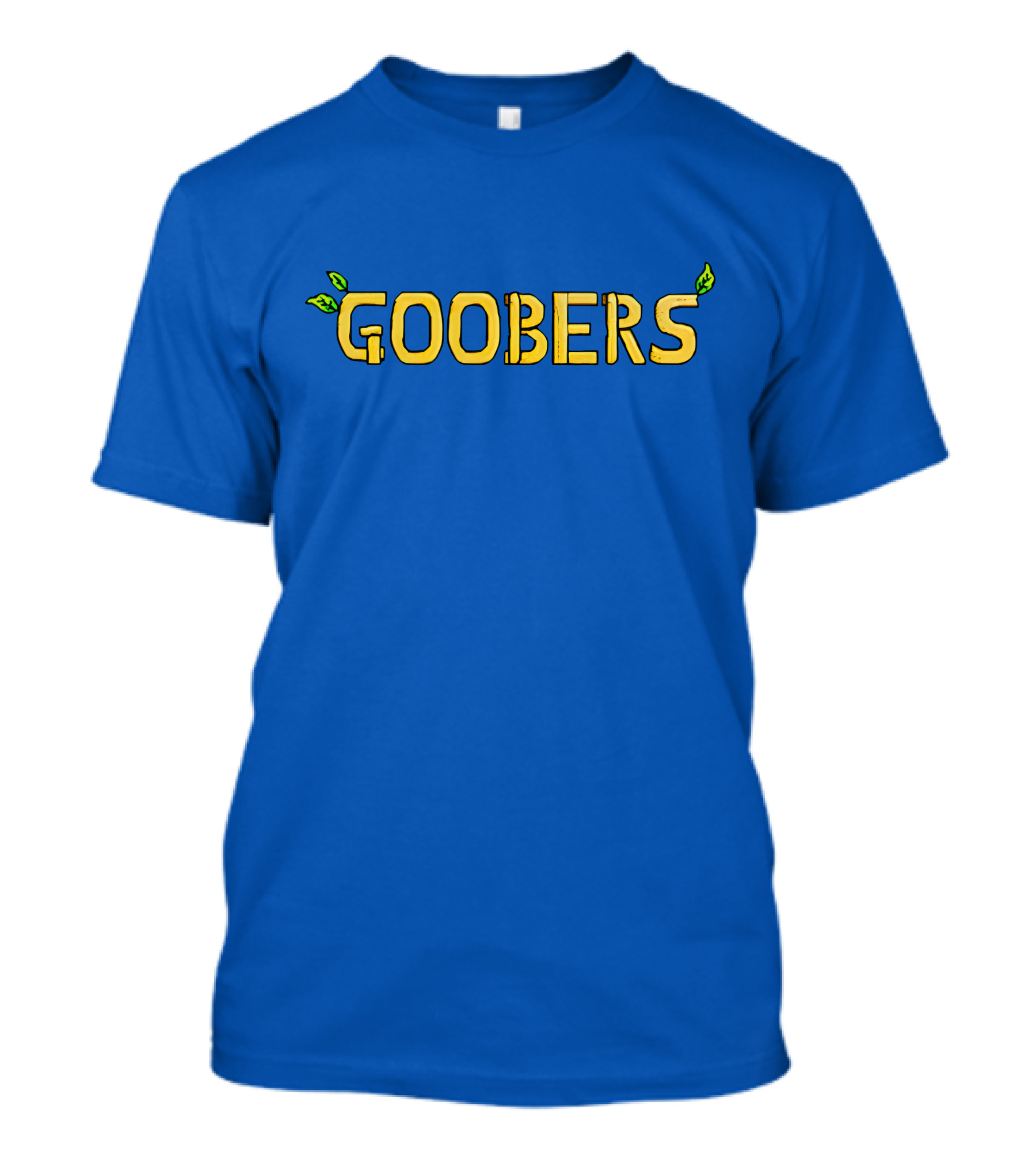 GOOBERS Nature Inspired Typography With Leaves T-Shirt