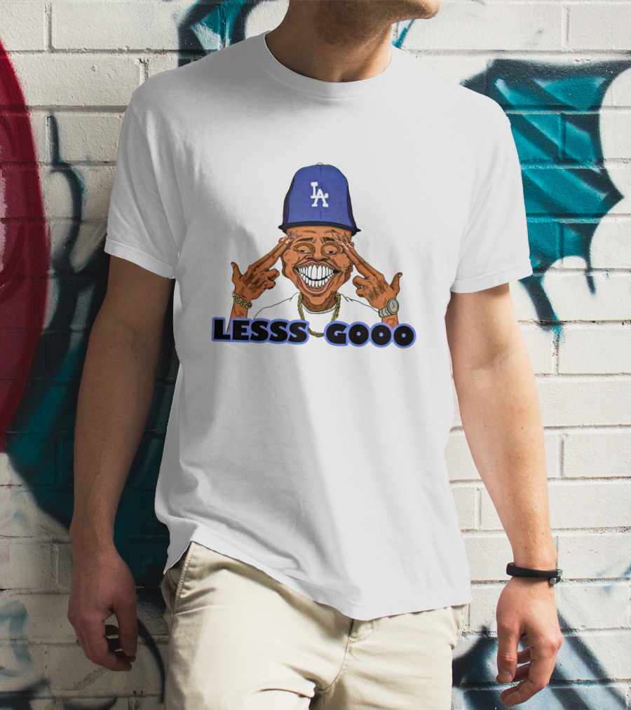 LESSS GOOO LA Cap Smile T-Shirt
