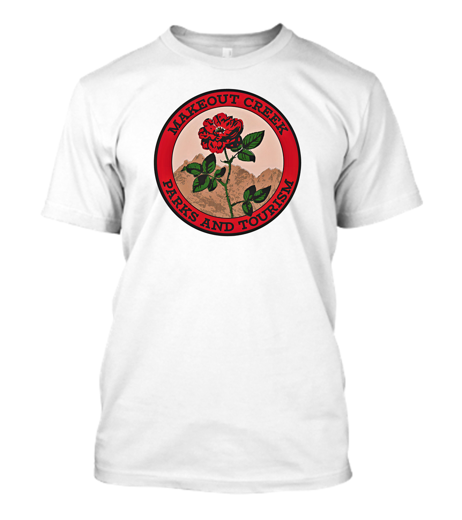 Makeout Creek Parks And Tourism Rose Mountain Badge T-Shirt