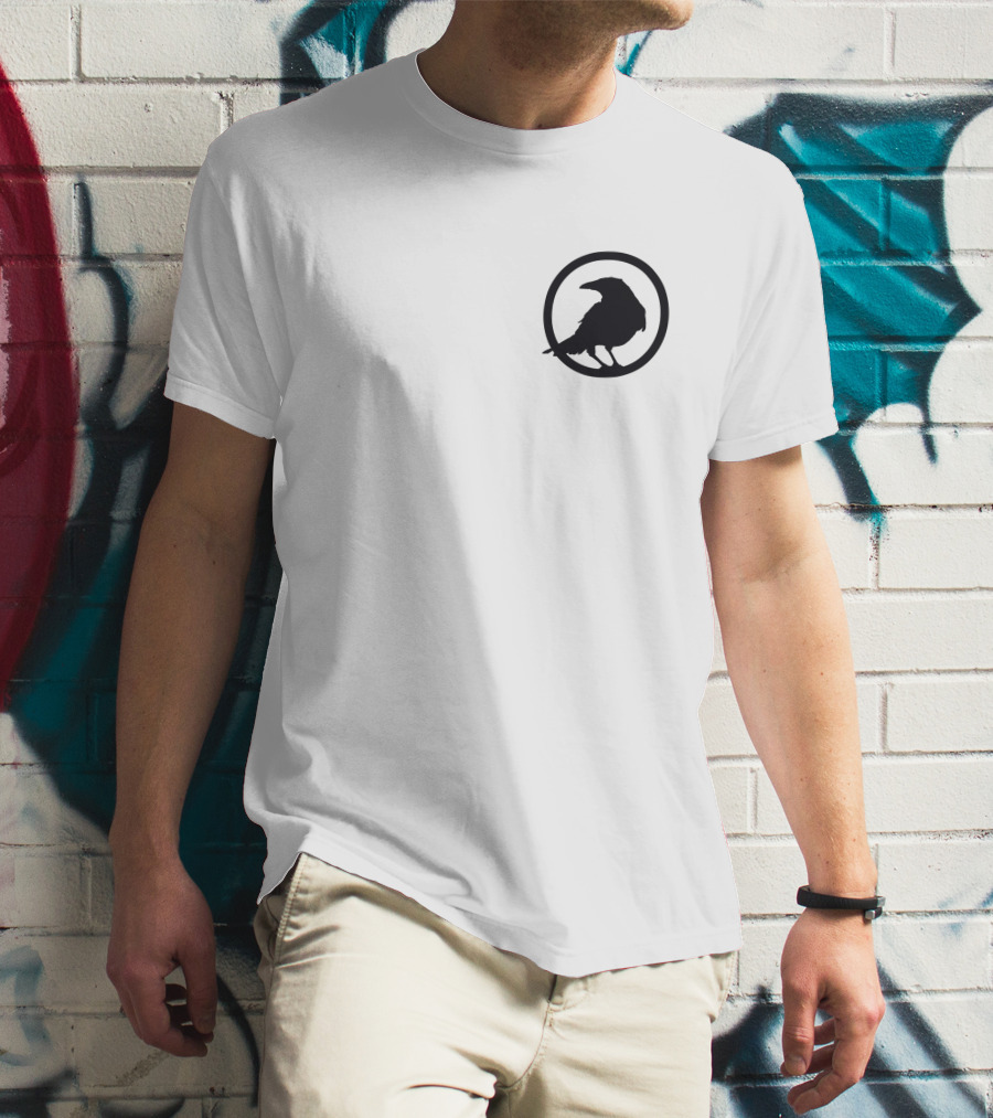 CrowfallGame Crow Silhouette Logo In Circle T-Shirt