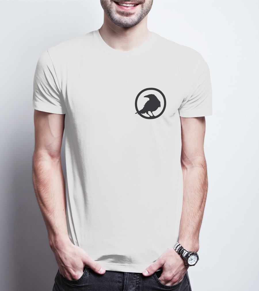 CrowfallGame Crow Silhouette Logo In Circle T-Shirt
