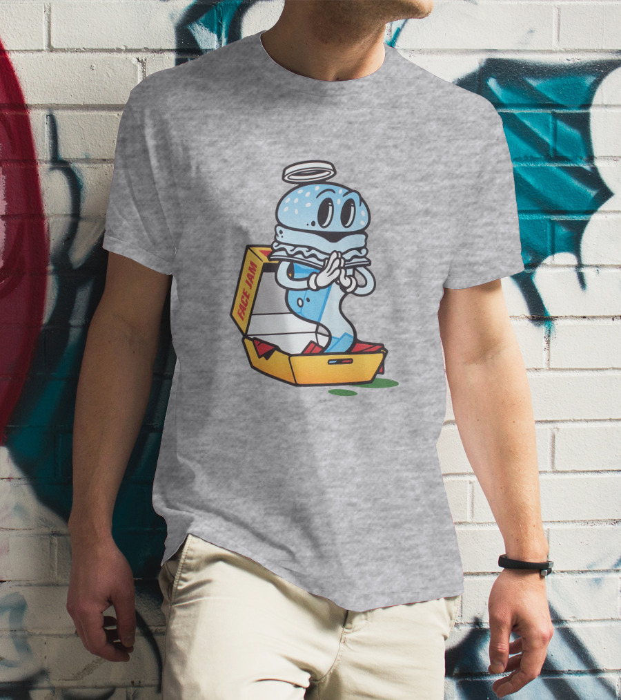 Face Jam Ghost Kitchen Halo Burger Spirit T-Shirt