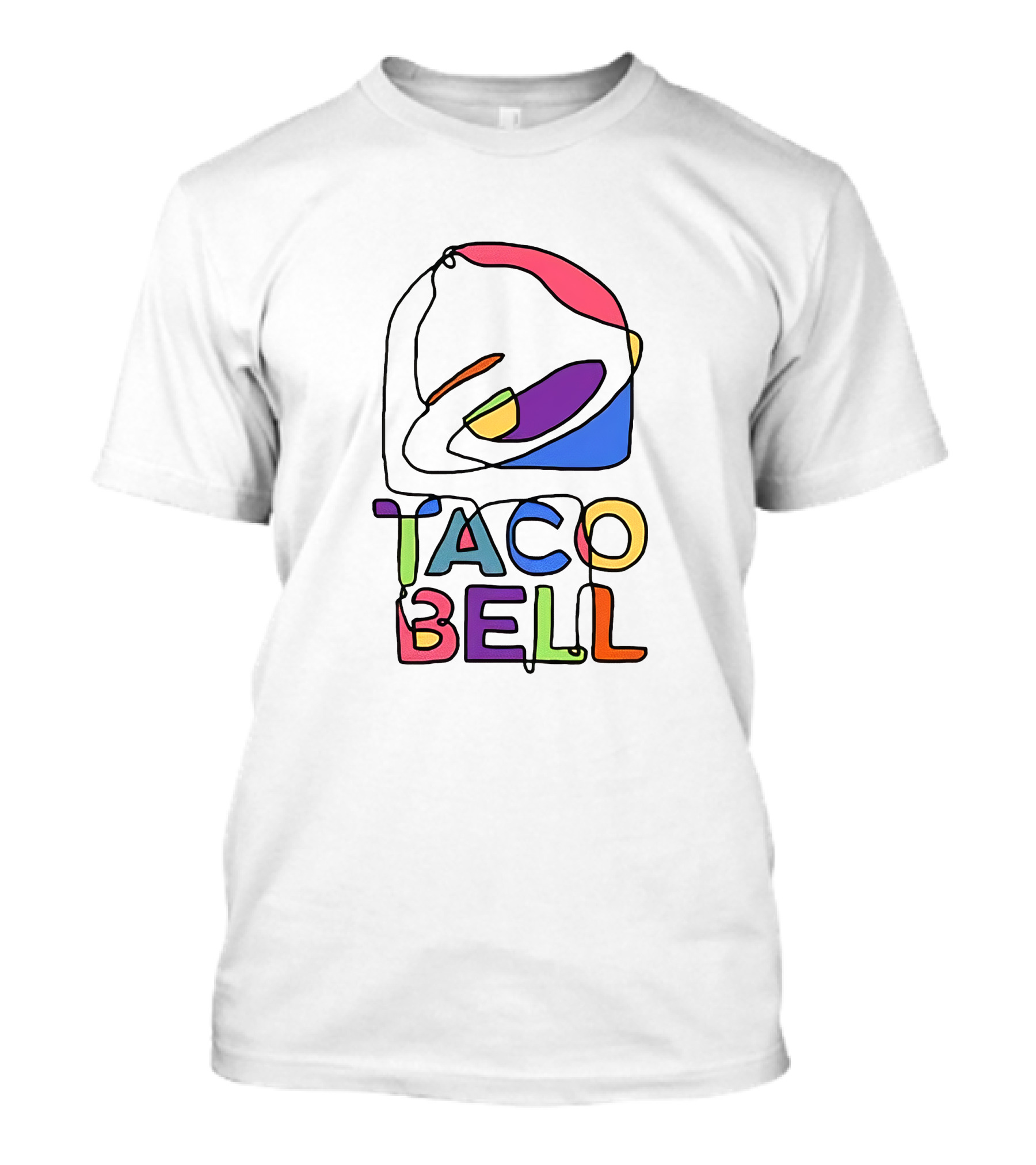 Taco Bell Colorful Logo Merchandise T-Shirt