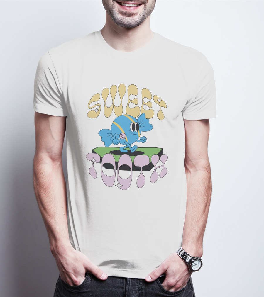 Cody Ko Merch Sweet Tooth Colorful Cartoon Character With Sweet Tooth Text T-Shirt