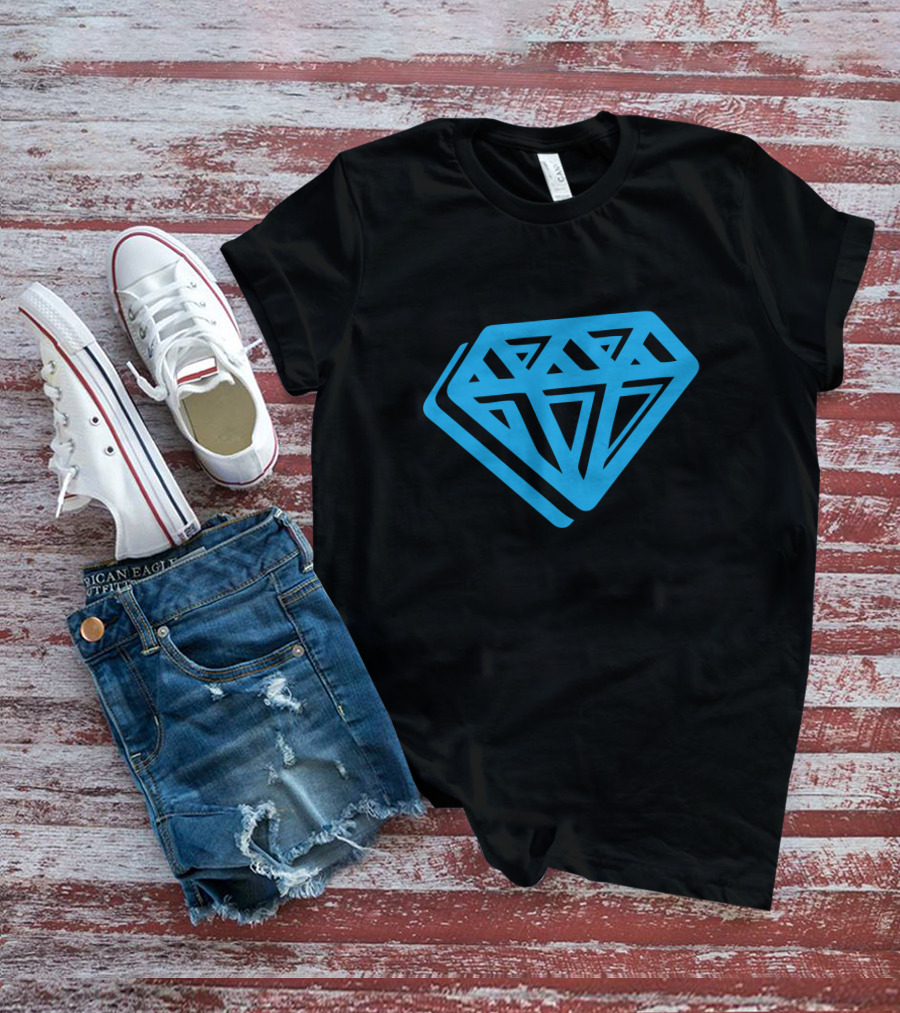 Dantdm Merch Dan Tdm Graffiti Blue Foil Diamond T-Shirt