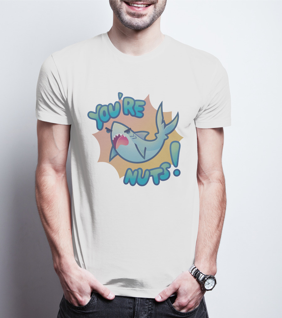 You're Nuts Shark Cartoon T-Shirt