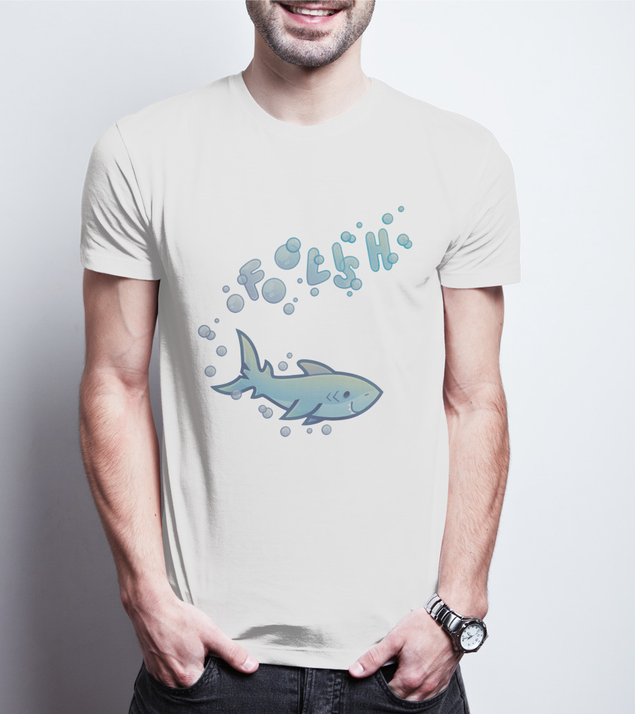 Foolish Shark Bubbles Gamers Méh T-Shirt