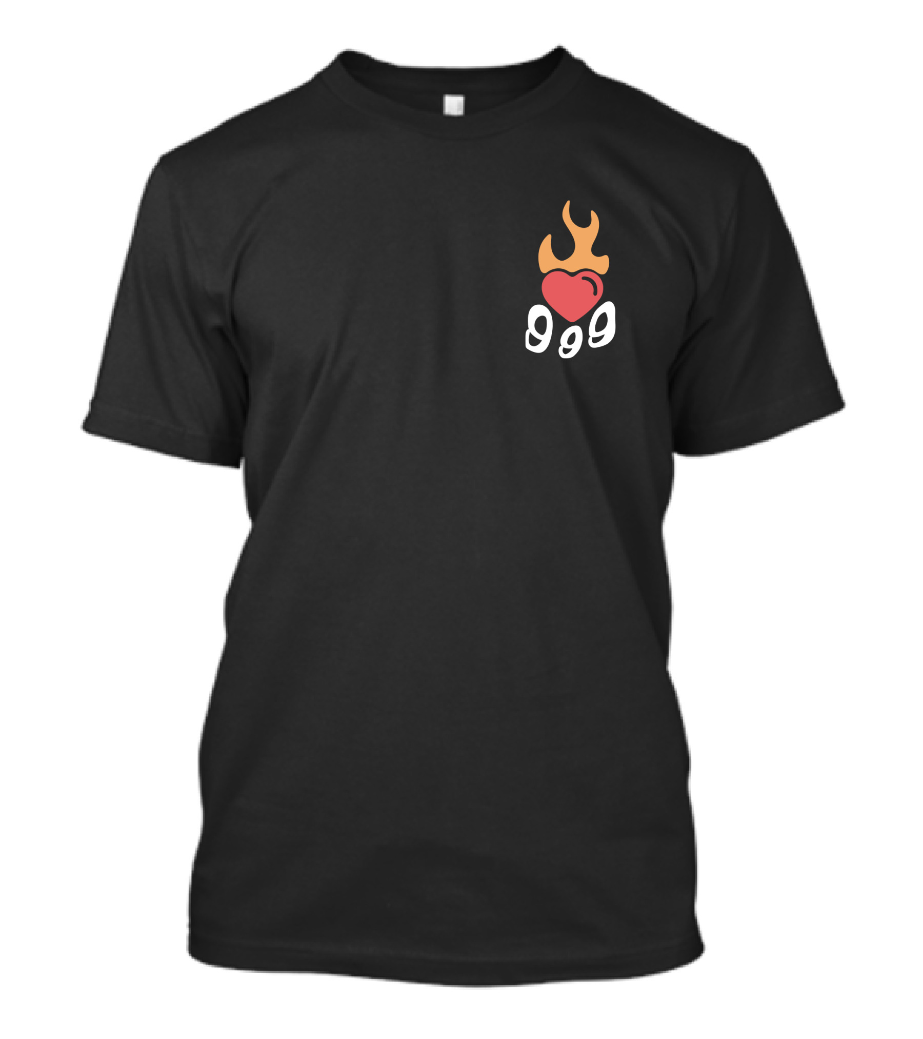 999 Club Flaming Heart Logo Juice Wrld Merch Store T-Shirt