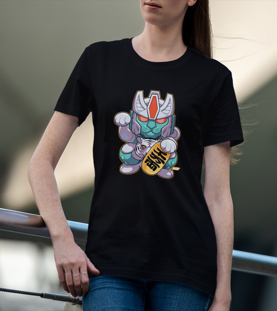 Zero Mayhem Cat-Tron Tigatron Hybrid Evangauntt Lucky Charm T-Shirt