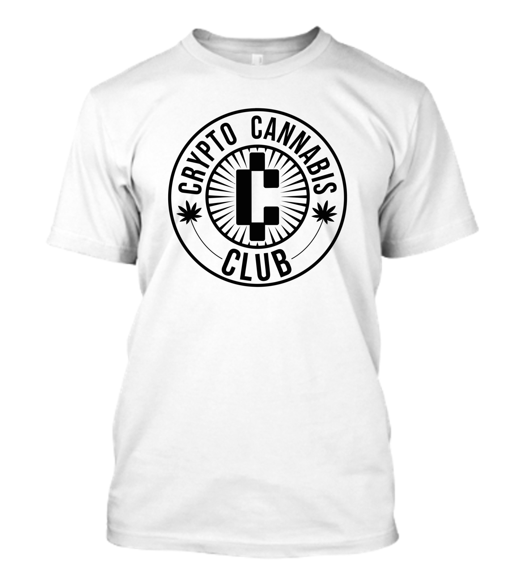 Crypto Cannabis Club NFTs C Logo With Cannabis Leaves T-Shirt