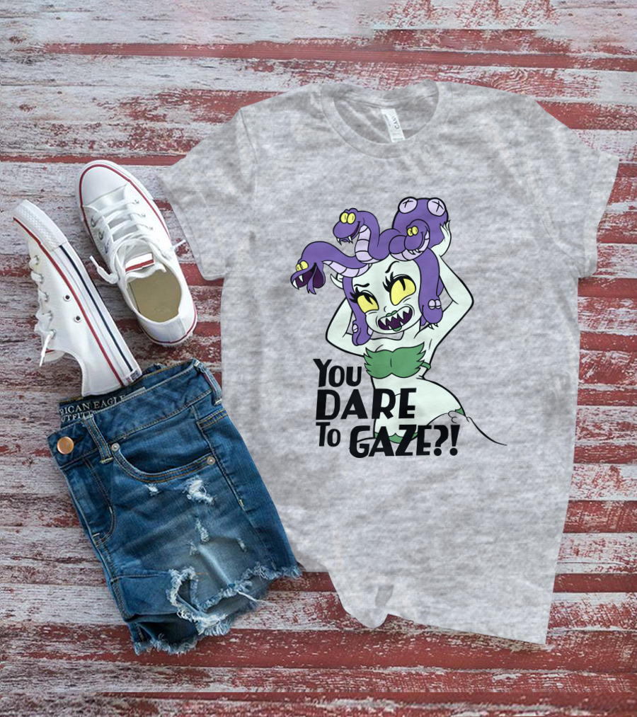 Cuphead Cala Maria Medusa You Dare To Gaze T-Shirt