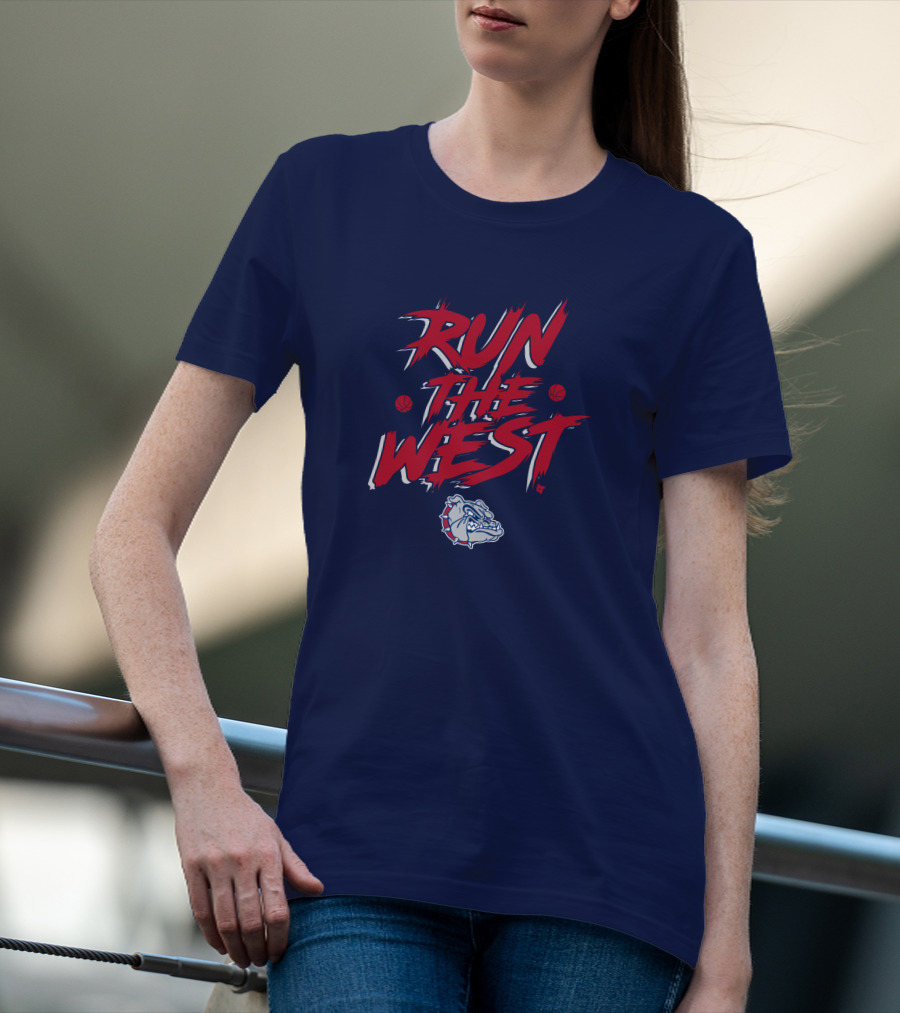 Gonzaga Run The West Bulldogs Basketball T-Shirt