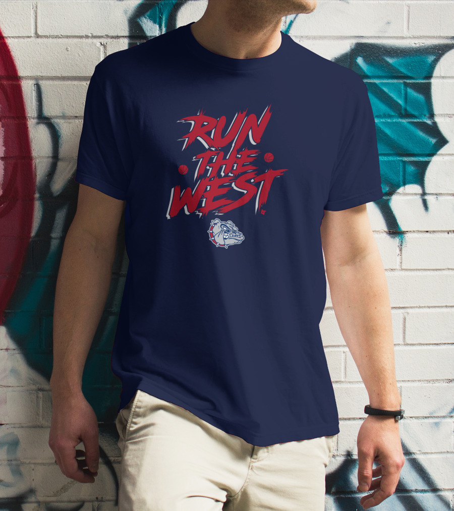Gonzaga Run The West Bulldogs Basketball T-Shirt