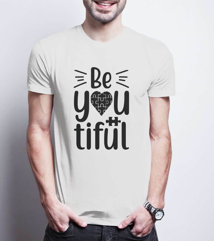 Be You Tiful Heart Puzzle Piece T-Shirt
